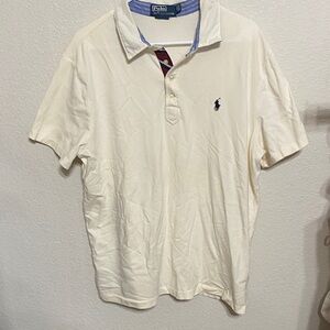 Vintage Preppy Polo by Ralph Lauren Off-White Polo Shirt